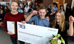 Vinnarna från region Skåne - Järnåkraskolan klass 8a i Lund